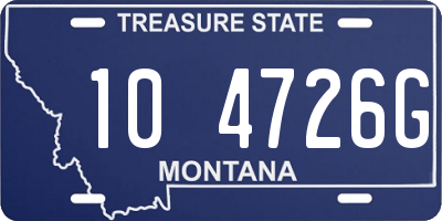 MT license plate 104726G