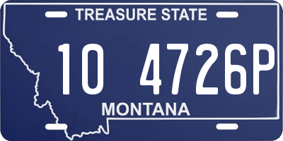 MT license plate 104726P