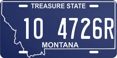 MT license plate 104726R