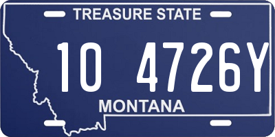 MT license plate 104726Y