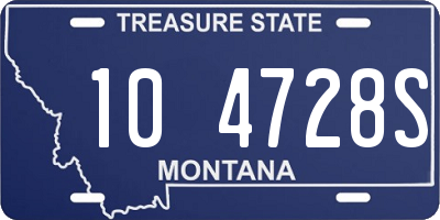 MT license plate 104728S