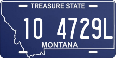 MT license plate 104729L