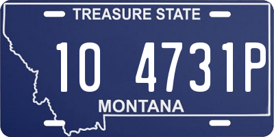 MT license plate 104731P