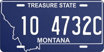 MT license plate 104732C