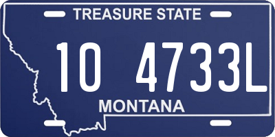 MT license plate 104733L