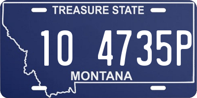 MT license plate 104735P