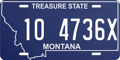 MT license plate 104736X