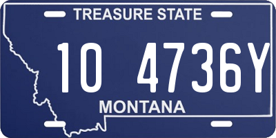 MT license plate 104736Y