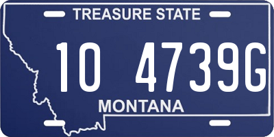 MT license plate 104739G