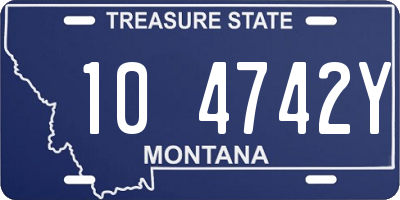 MT license plate 104742Y