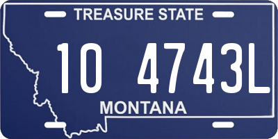 MT license plate 104743L