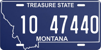 MT license plate 104744O