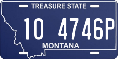 MT license plate 104746P