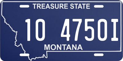 MT license plate 104750I