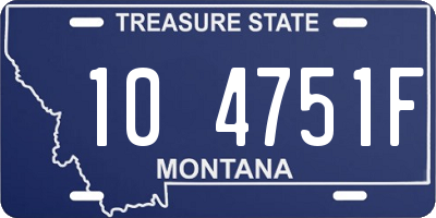 MT license plate 104751F