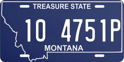 MT license plate 104751P