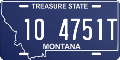 MT license plate 104751T