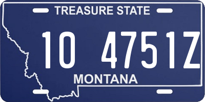 MT license plate 104751Z