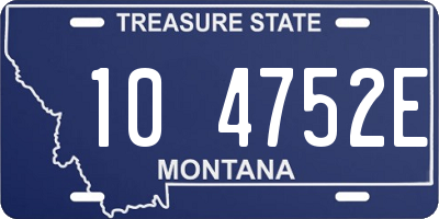 MT license plate 104752E