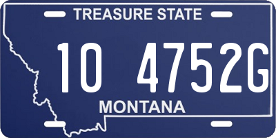 MT license plate 104752G