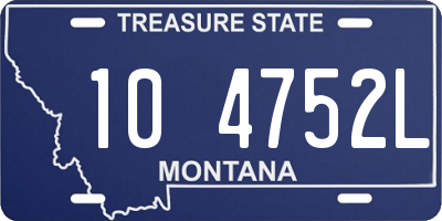 MT license plate 104752L