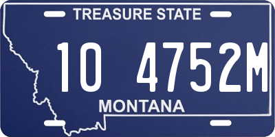 MT license plate 104752M