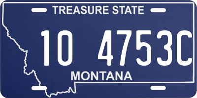 MT license plate 104753C