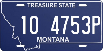 MT license plate 104753P