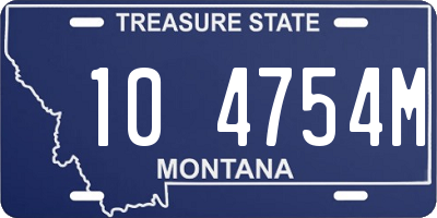 MT license plate 104754M