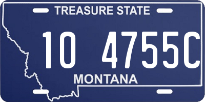 MT license plate 104755C