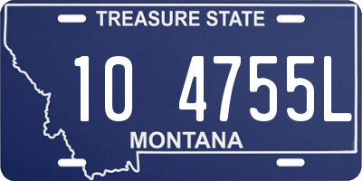 MT license plate 104755L