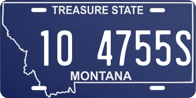 MT license plate 104755S