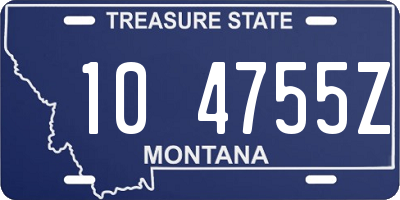 MT license plate 104755Z