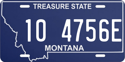 MT license plate 104756E