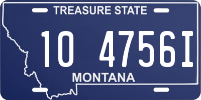 MT license plate 104756I