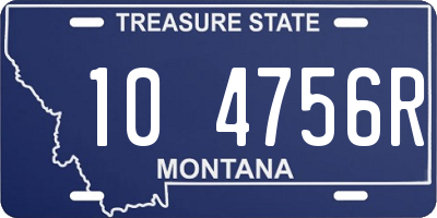 MT license plate 104756R