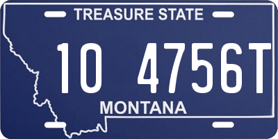 MT license plate 104756T