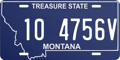 MT license plate 104756V