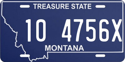 MT license plate 104756X