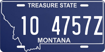 MT license plate 104757Z