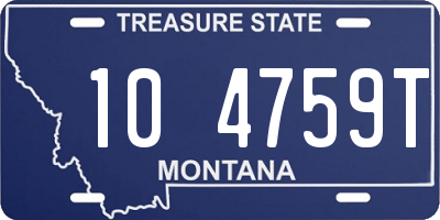 MT license plate 104759T