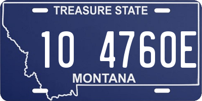 MT license plate 104760E