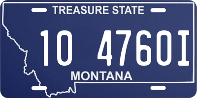 MT license plate 104760I