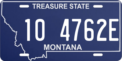 MT license plate 104762E