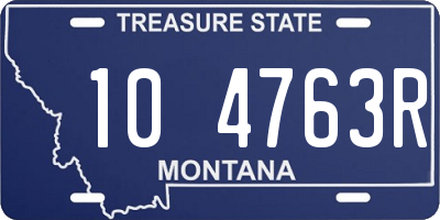 MT license plate 104763R