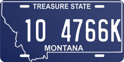 MT license plate 104766K