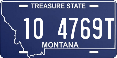 MT license plate 104769T