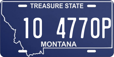 MT license plate 104770P