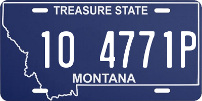 MT license plate 104771P