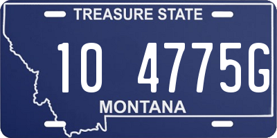 MT license plate 104775G